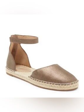 Eileen Fisher Lala Nappa Leather Espadrille Flats Size 9.0